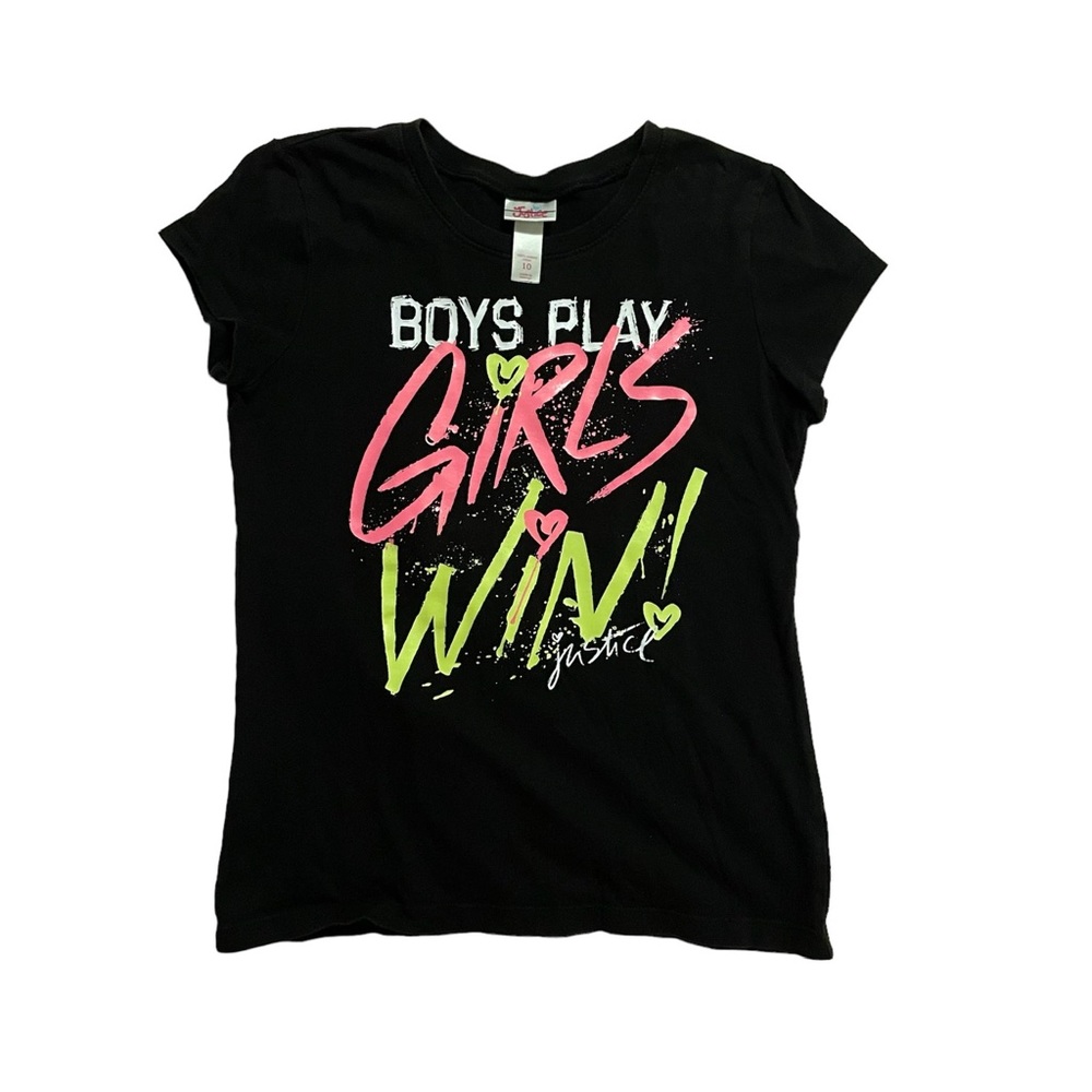 Girls’ Justice Short Sleeve Athletic T-Shirt Size 10